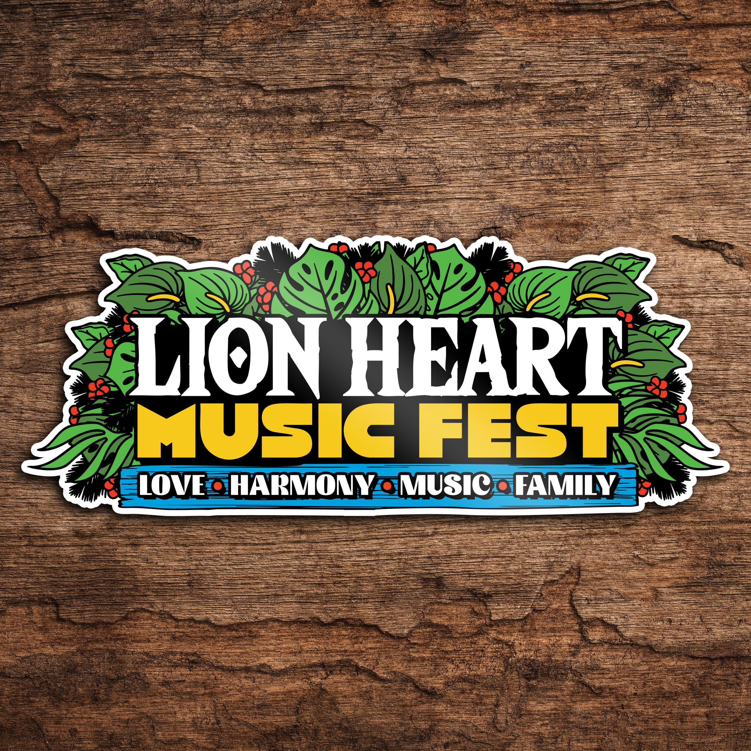 Lion Heart Sticker — Design 2 — view 1