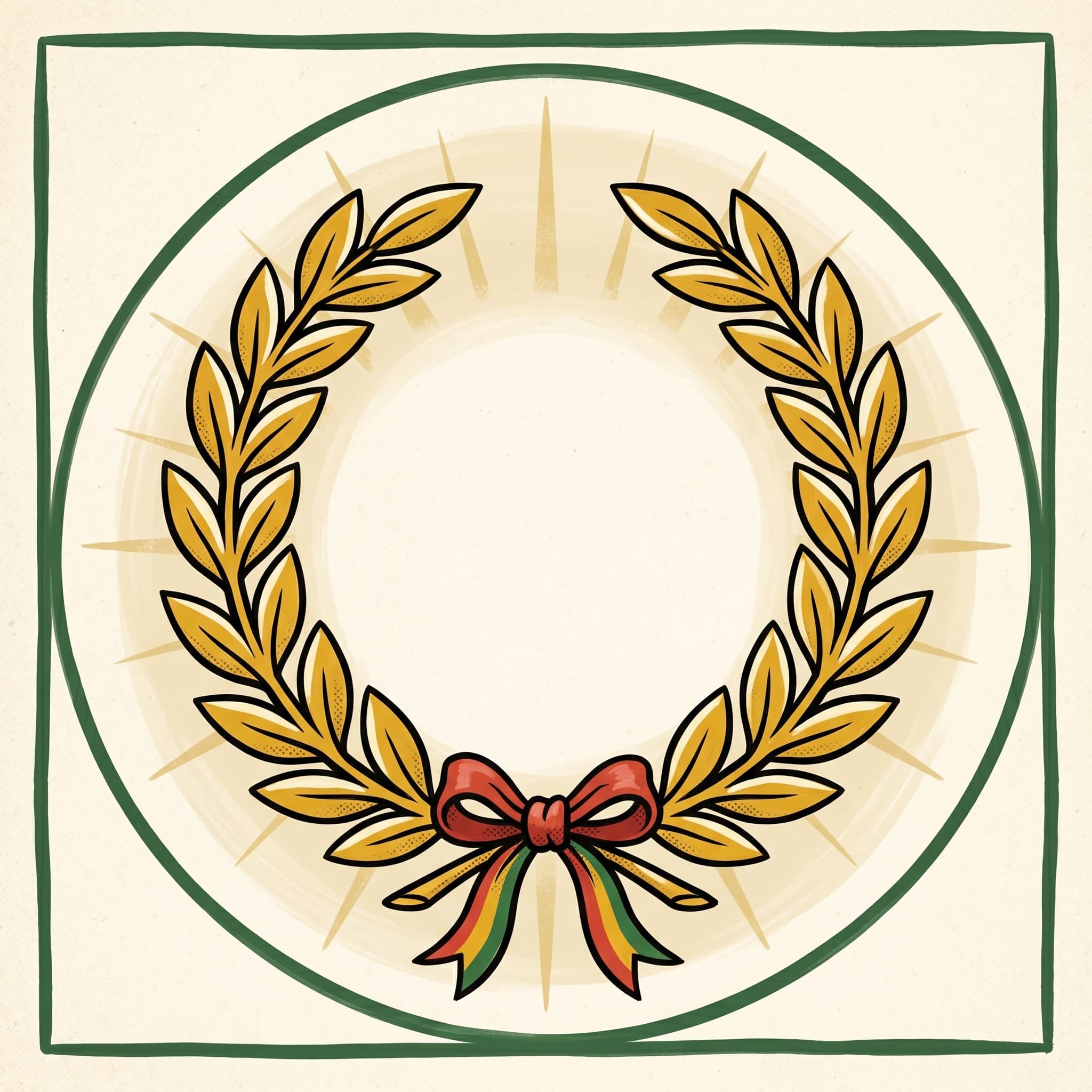 Sponsor — painted laurel-wreath emblem