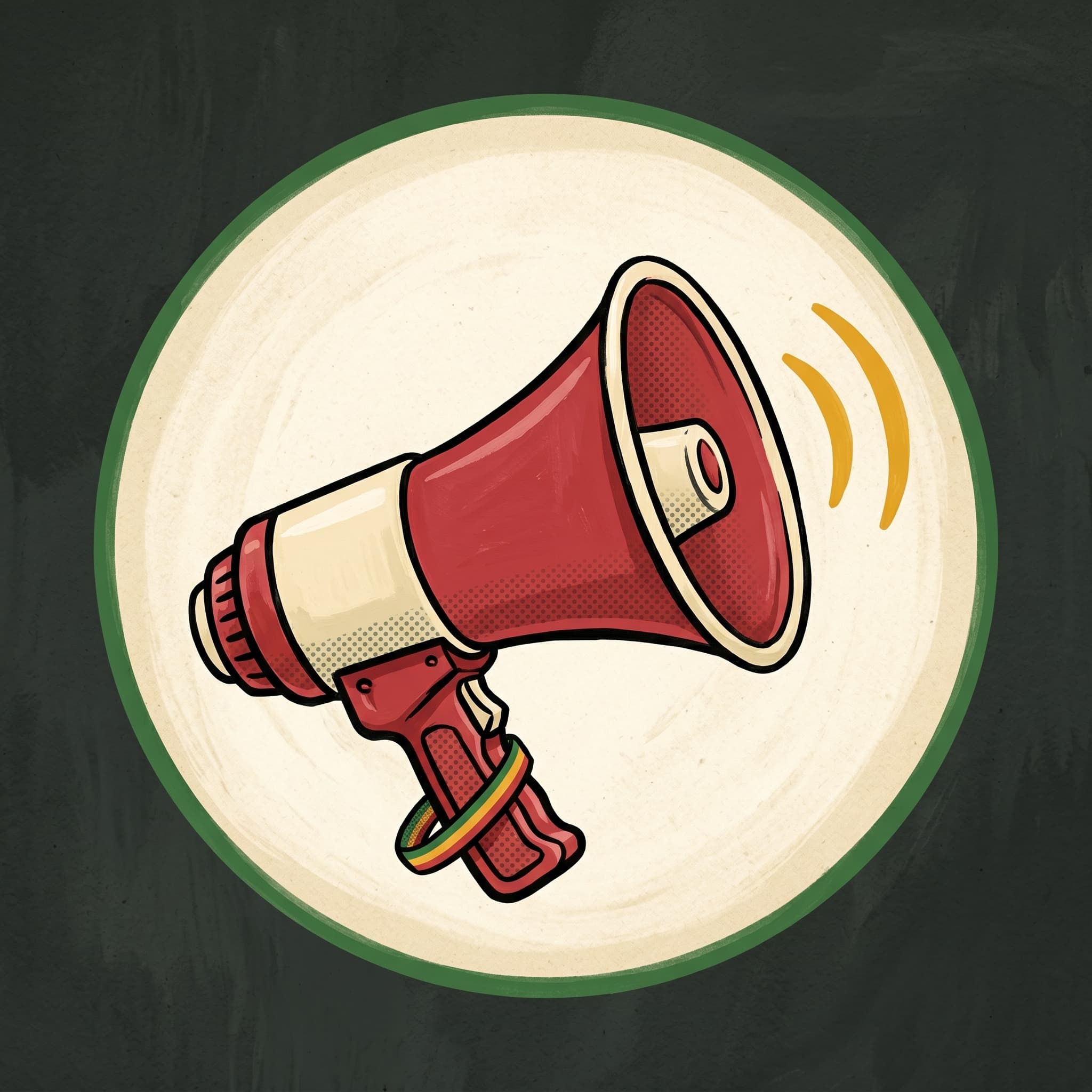 Street Team — painted megaphone emblem
