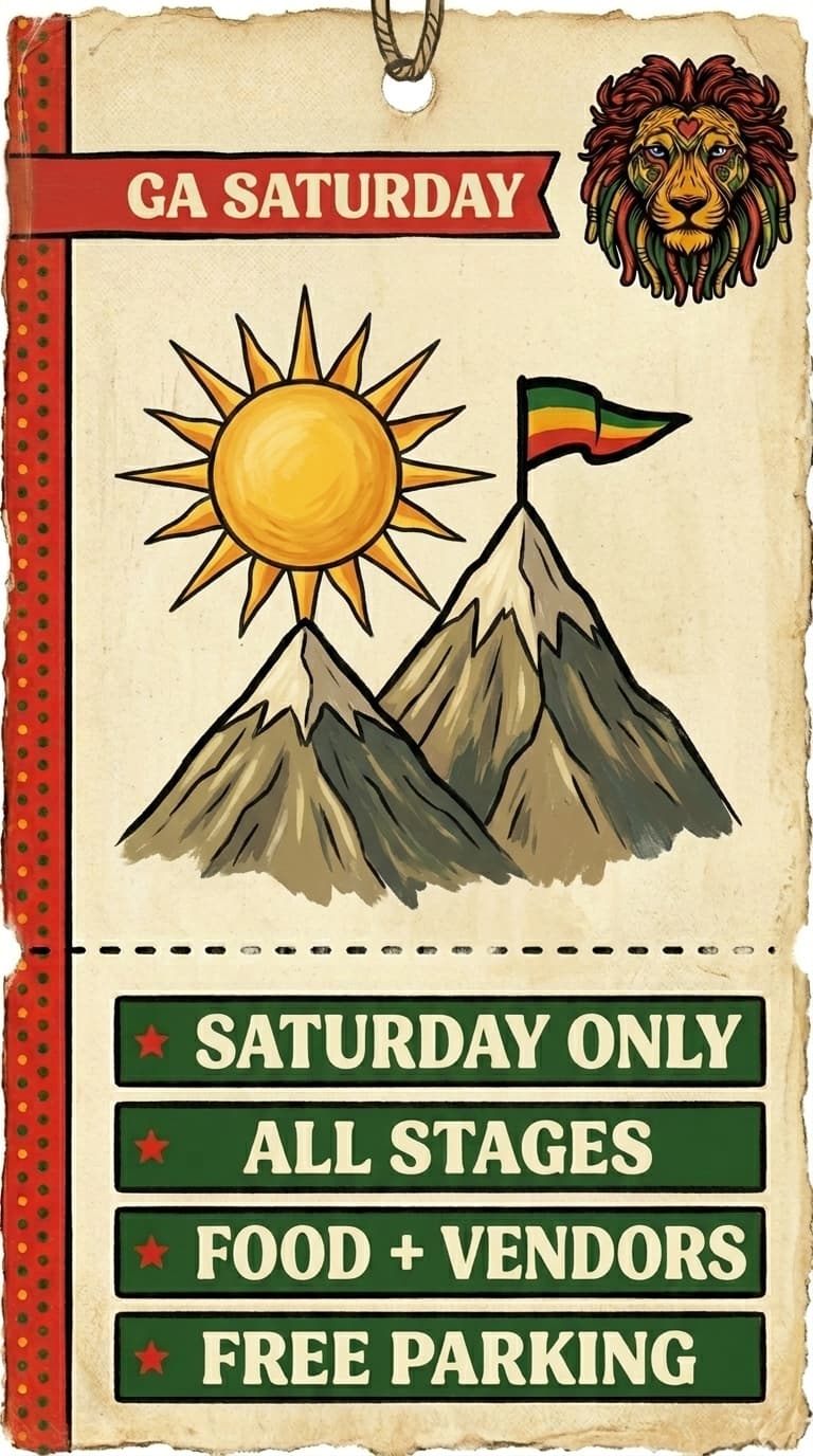 Dub Club Saturday — painted ticket stub
